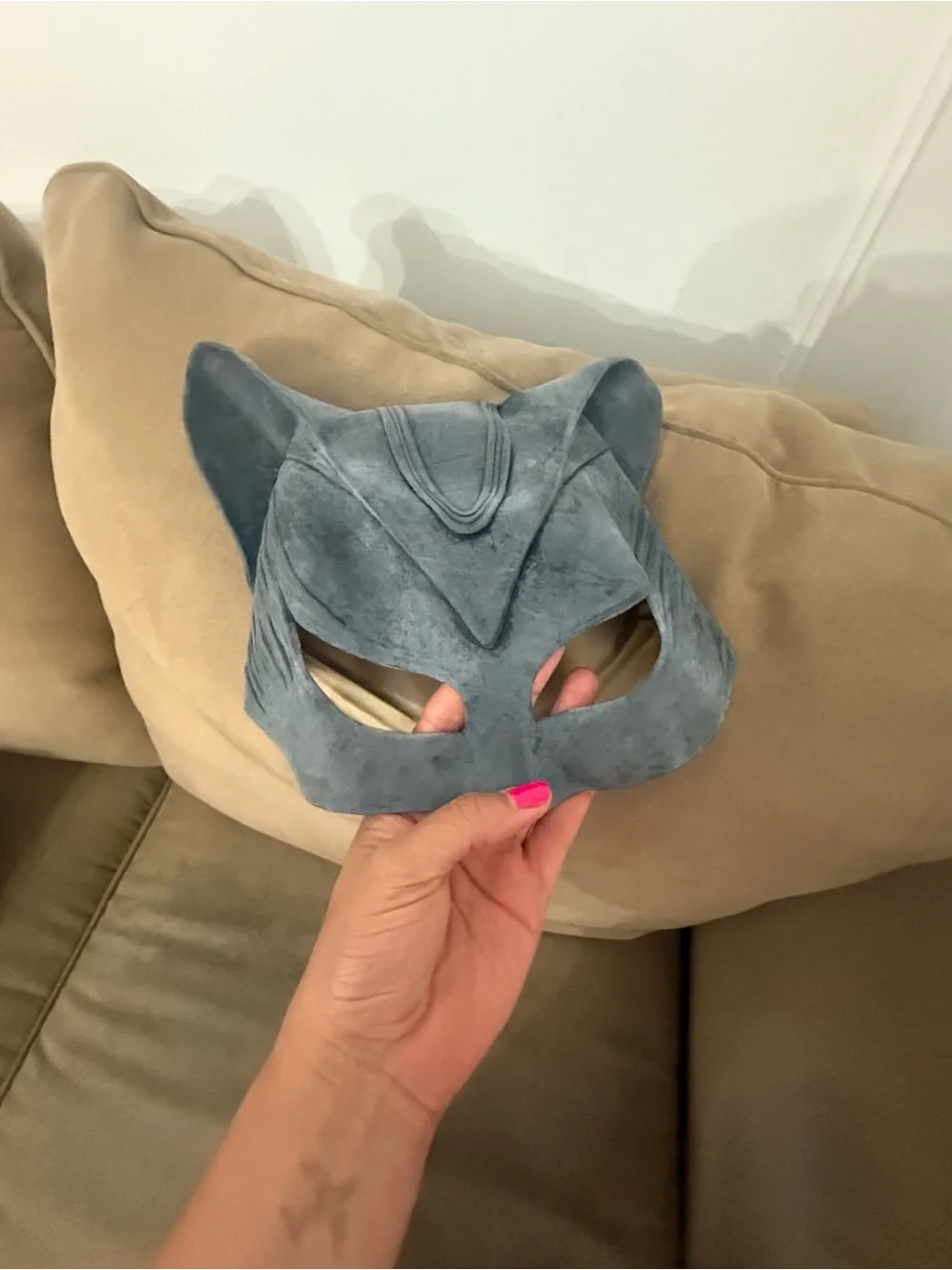 Cat Ear Costume Mask in Slate Gray